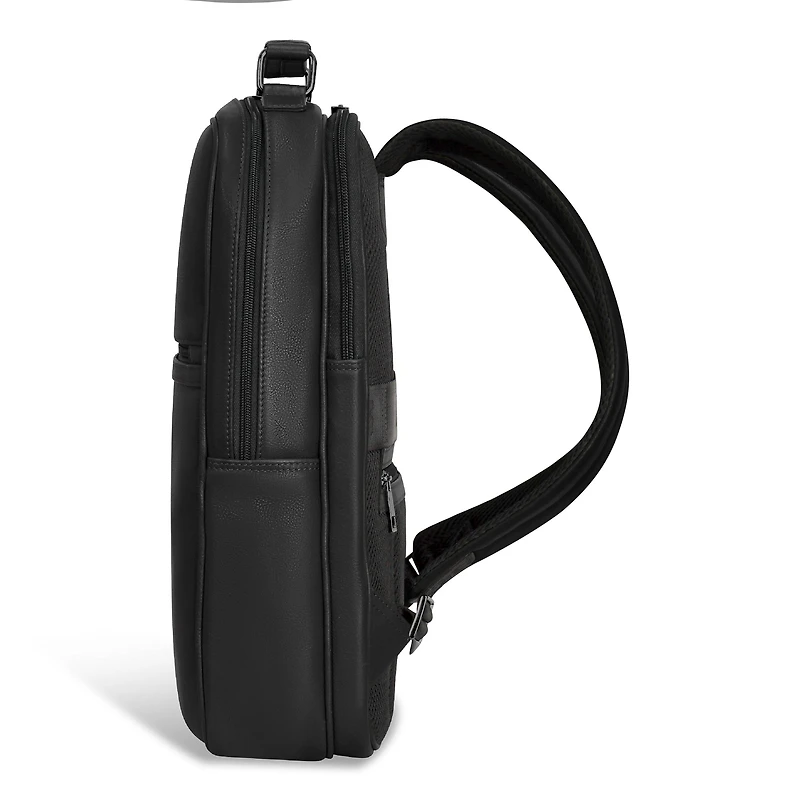 Sac à dos compact en cuir Champs Onyx