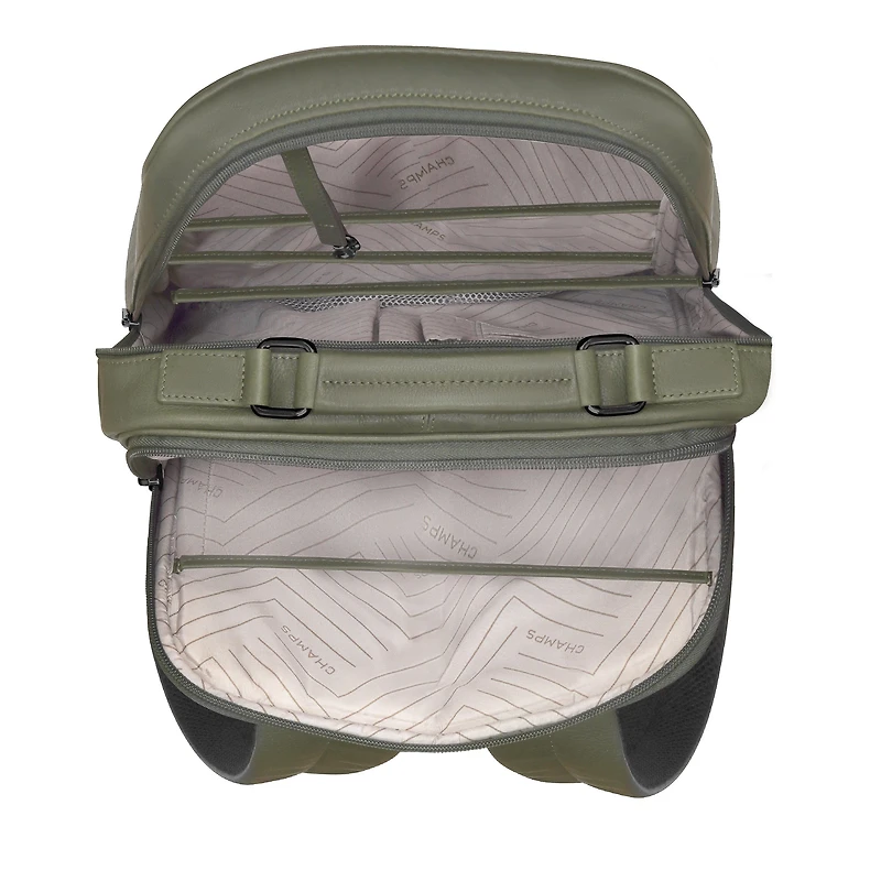 Champs Onyx Leather Compact Backpack