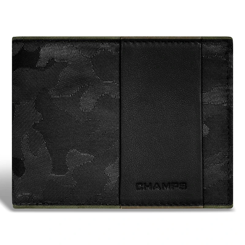Champs Camo Leather Top Wing Wallet