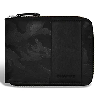 Champs Portefeuille zippé en cuir camouflage