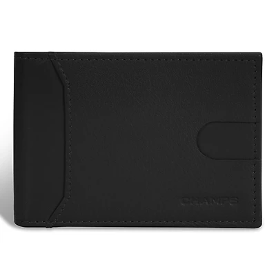 Champs Onyx Leather Bi-Fold Clip Wallet
