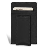 Étui à cartes en cuir avec pince billets magnétique Champs Onyx