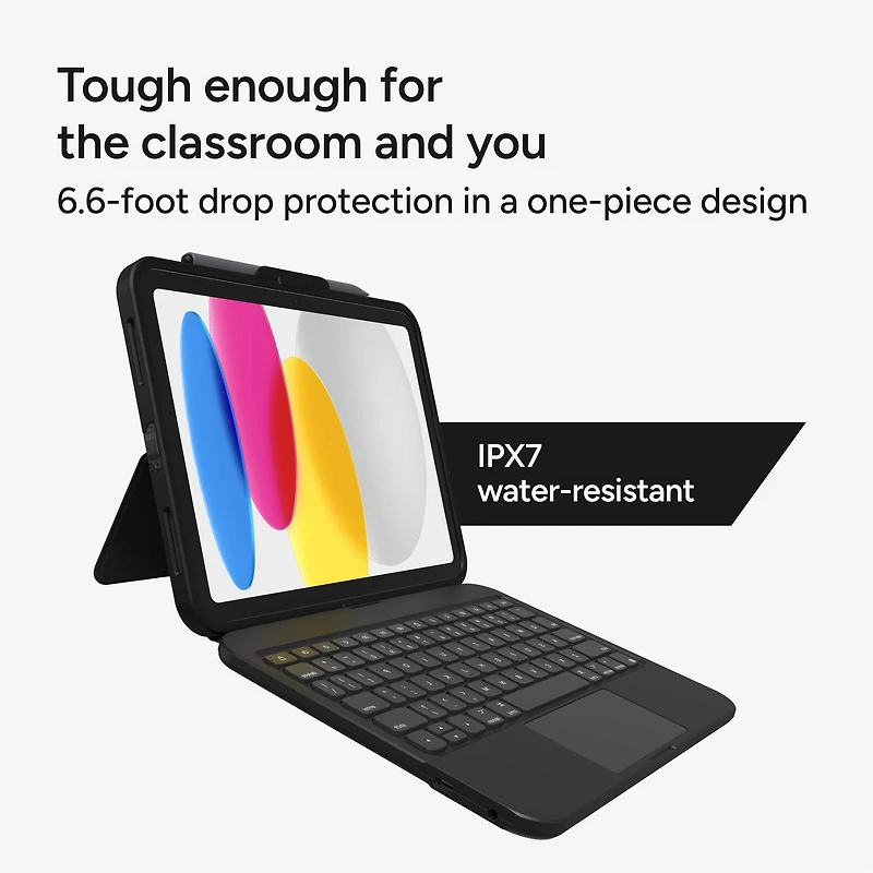 Zagg Tough Keys Connect with Trackpad for iPad A16 / 10th Gen