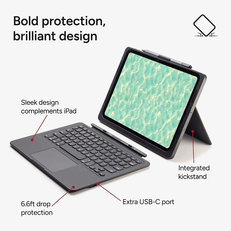 Zagg Pro Keys Connect with Trackpad for iPad Pro -inch M4