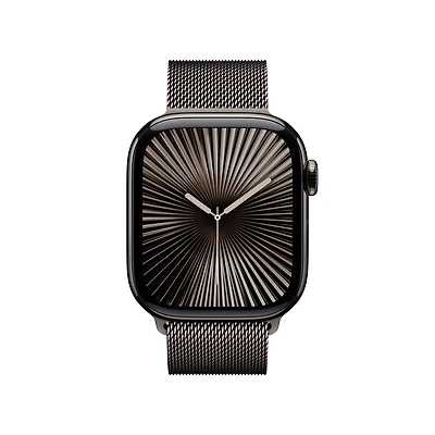 Apple Watch Series 10 42mm, GPS + Cellular Slate Titanium Case with Slate Milanese Loop