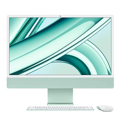 Apple 24-inch iMac with Retina 4.5K display: Apple M3 chip with 8‑core CPU and 8‑core GPU, 8GB RAM 256GB SSD - Green (Demo)