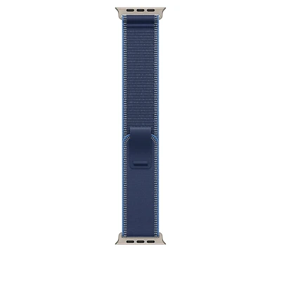 49mm Blue/Bright Blue Trail Loop – S/M - Natural Titanium Finish