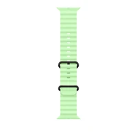 49mm Neon Green Ocean Band - Black Titanium Finish