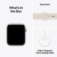 Apple Watch SE 3 GPS 44mm Starlight Aluminium Case with Starlight Sport Band - M/L