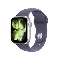 Apple Watch Series 11 GPS + Cellular 42mm Silver Aluminium Case with Purple Fog Sport Band - S/M