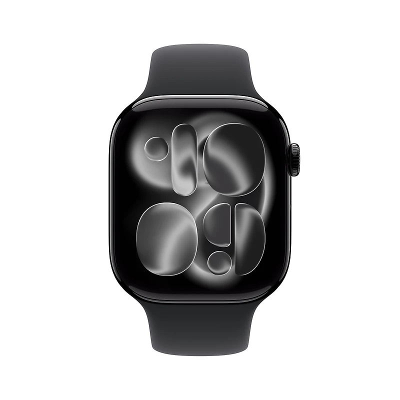 Apple Watch Series 11 GPS 46mm Jet Black Aluminium Case with Black Sport Band - M/L