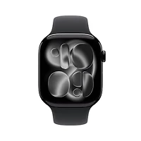 Apple Watch Series 11 GPS 46mm Jet Black Aluminium Case with Black Sport Band - M/L