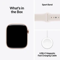 Apple Watch Series 11 GPS 46mm Rose Gold Aluminium Case with Light Blush Sport Band - M/L