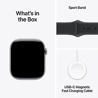 Apple Watch Series 11 GPS 46mm Space Grey Aluminium Case with Black Sport Band - M/L