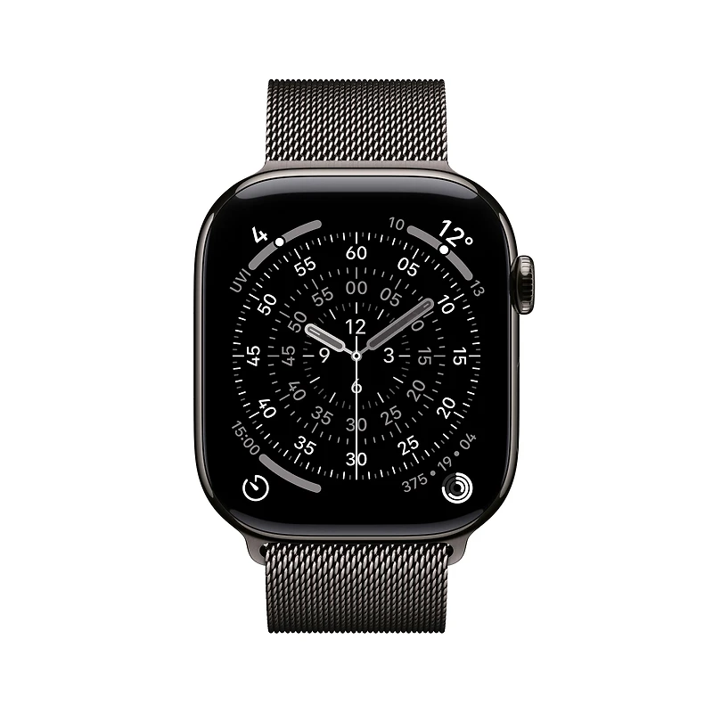 Apple Watch Series 11 GPS + Cellular 46mm Slate Titanium Case with Slate Milanese Loop - M/L