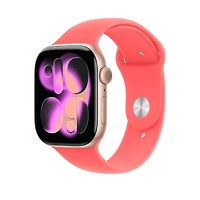 Apple - Sport Band S/M - Bright Guava  - Large Watch