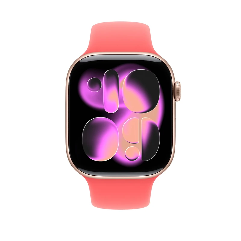 Apple - Sport Band S/M - Bright Guava  - Large Watch