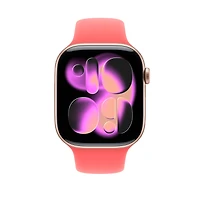 Apple - Sport Band S/M - Bright Guava  - Large Watch