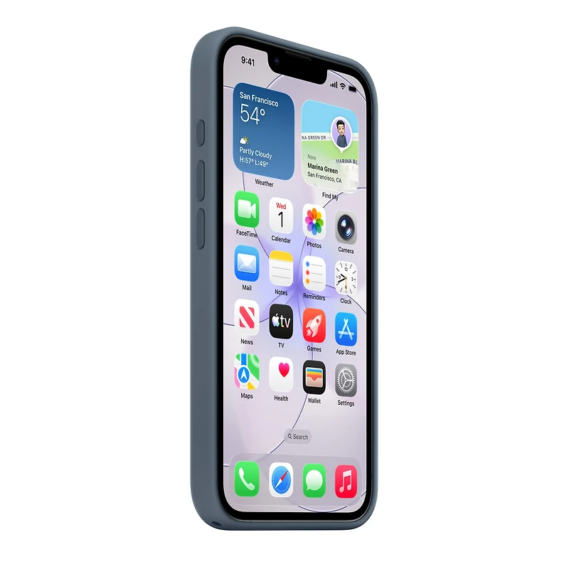 iPhone 17e Silicone Case with MagSafe – Anchor Blue