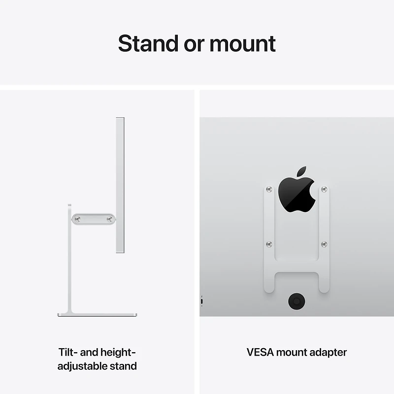 Studio Display XDR - Standard glass - Tilt- and height-adjustable stand