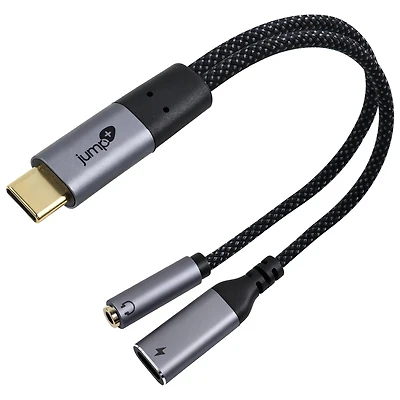 Jump+ USB-C to 3.5mm Aux Audio Jack with 60w charge