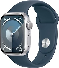 Apple Watch SE (2024) 44mm, GPS, Silver Aluminium Case with Denim Sport Band