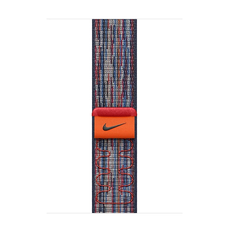 Apple - Nike Sport Loop - Blue/Red - Large Watch