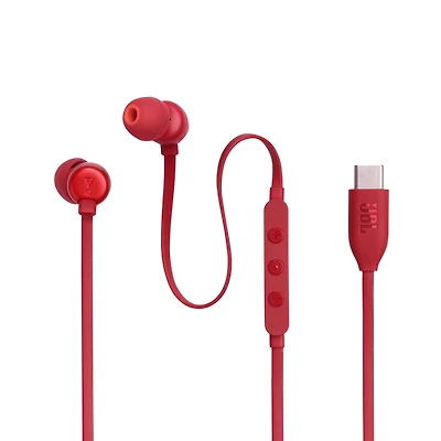 JBL Tune 310C in-Ear Wired Headphones - Red (USB-C)