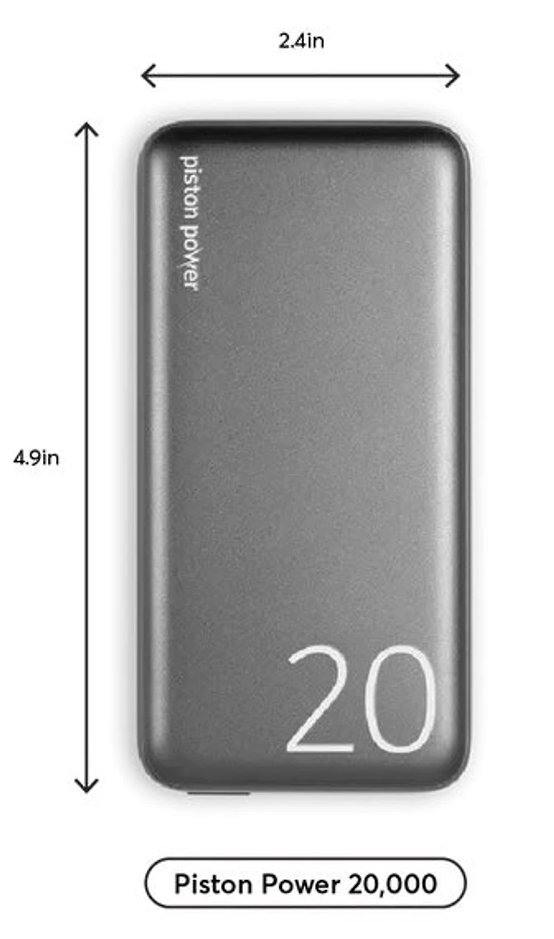 Logiix Piston Power 20,000 mAh Power Band - Graphite