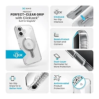 Speck Case with ClickLock/MagSafe for iPhone 16 - Grip Clear