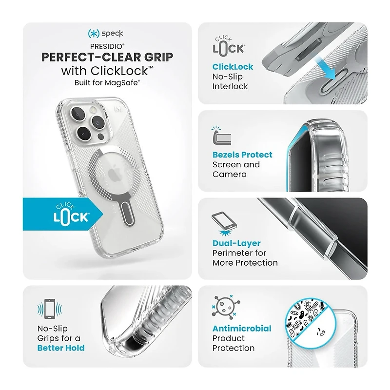 Speck Case with ClickLock/MagSafe for iPhone 16 Pro