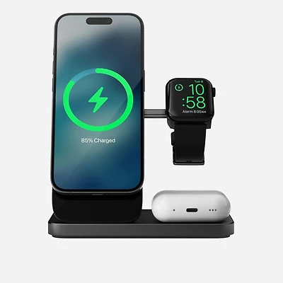 Nomad Stand One Max with MagSafe Wireless Charger 3 in 1 - Black