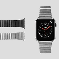 LAUT Links Stainless Steel Watch Band for Apple Watch 44mm/45mm/46mm/49mm - Silver (V2)