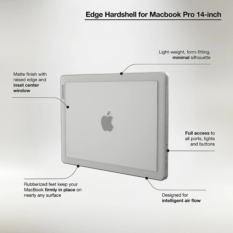 Incase Edge HardShell for 14-inch Macbook Pro (M1- M4) - Clear