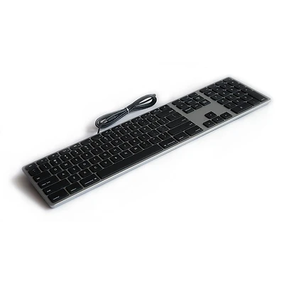 Matias USB Wired Keyboard for Mac (w/out USB HUB)- Space Grey
