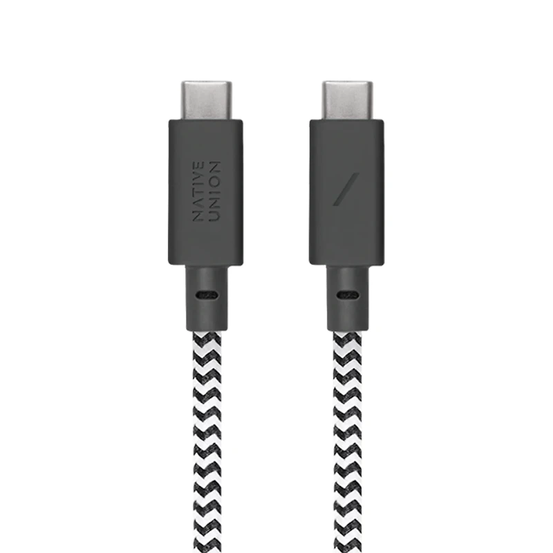 Native Union 2.4M Knot Anchor Cable USB-C to USB-C Cable - Zebra