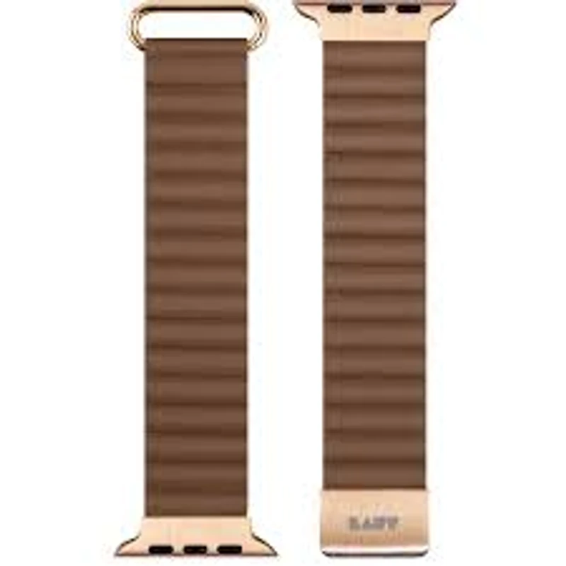 LAUT 40mm/41mm/42mm Leather Novi Lux Loop for Apple Watch - Sepia Brown