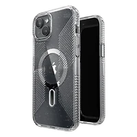 Speck Presidio2 Lux Grip Case with MagSafe/Click Lock for iPhone 16e/15/14/13 - Clear/Platinum Glitter