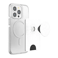PopSockets PopWallet+ for MagSafe with Magnetic Ring Adapter - Blanc Fresh