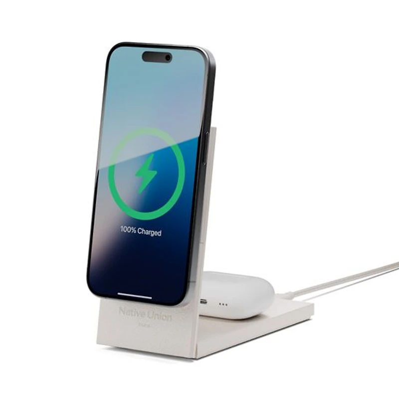 Native Union RISE 2-IN-1 Qi2 Wireless Charger - Sandstone