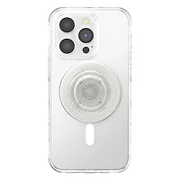 PopSockets - PopGrip For MagSafe with Magnetic Ring Adapter Clear - Clear Glitter