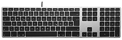 Matias USB Wired Aluminum Keyboard for Mac - Space Grey