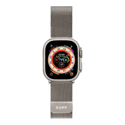 LAUT 44mm/45mm/46mm/49mm Steel Loop for Apple Watch Ultra - Titanium