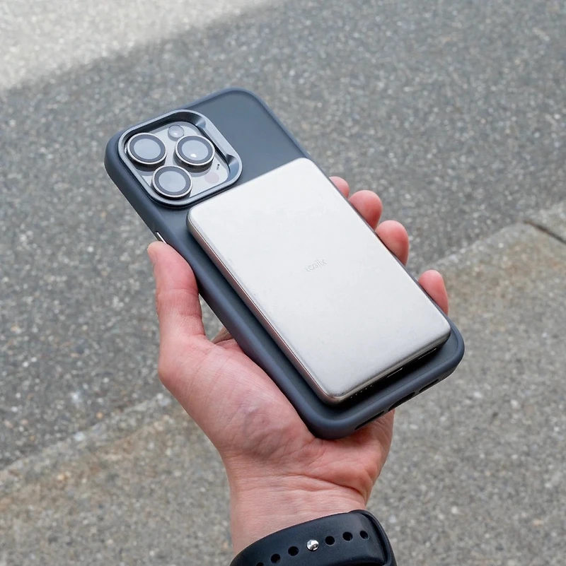 LOGiiX Piston Power 5000 mAh Slim Mag (Qi2) - Titanium