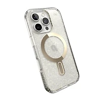 Speck Case with ClickLock/MagSafe for iPhone 16 Pro - Clear / Gold Glitter