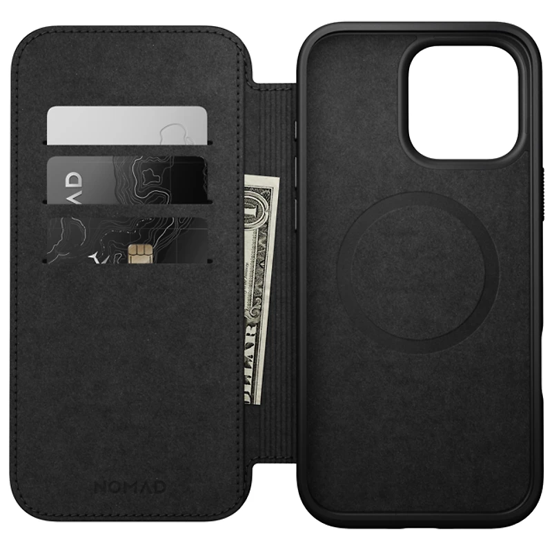 Nomad Modern Leather Folio Case with MagSafe for iPhone Pro Max
