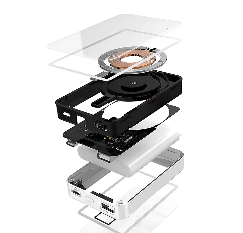 Logiix Piston Power Bank 10000 mAh Crystal MagSafe - White