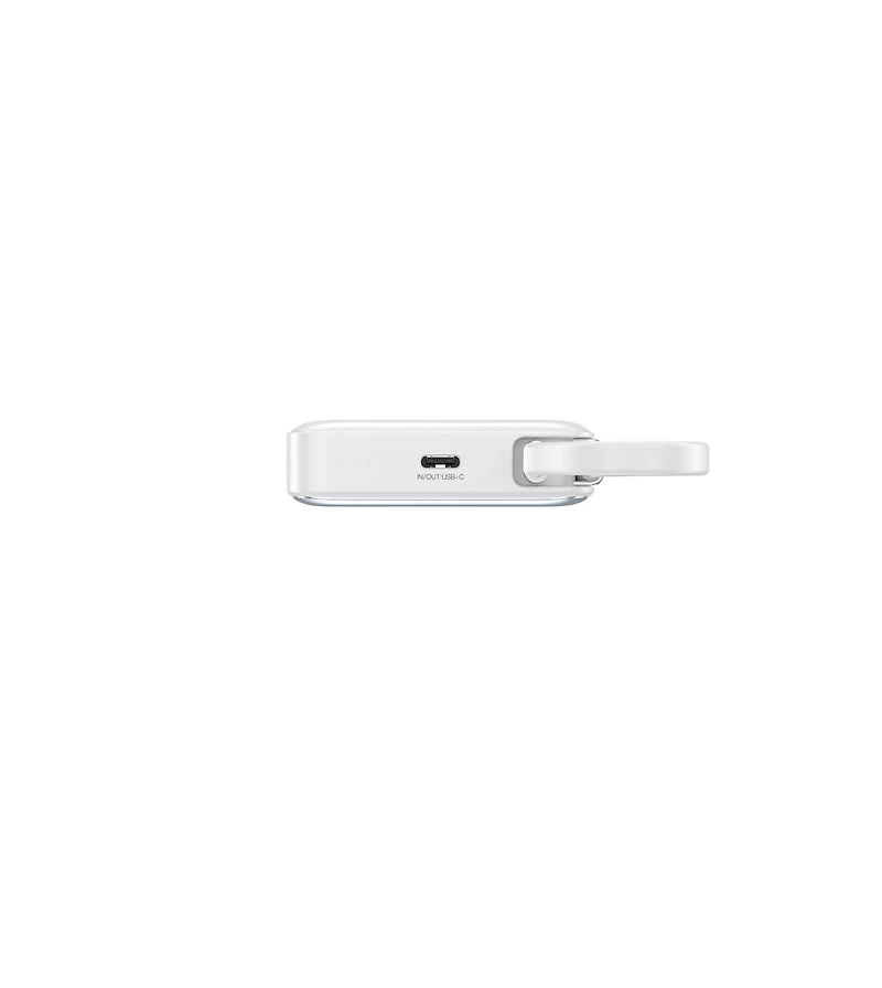 jump+ Qi2 Battery Pack White 10000mAh with digital display and smart charger