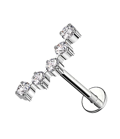 12.2MM 5 Round Cubic Zirconia Curved