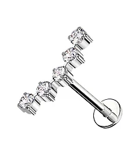 12.2MM 5 Round Cubic Zirconia Curved